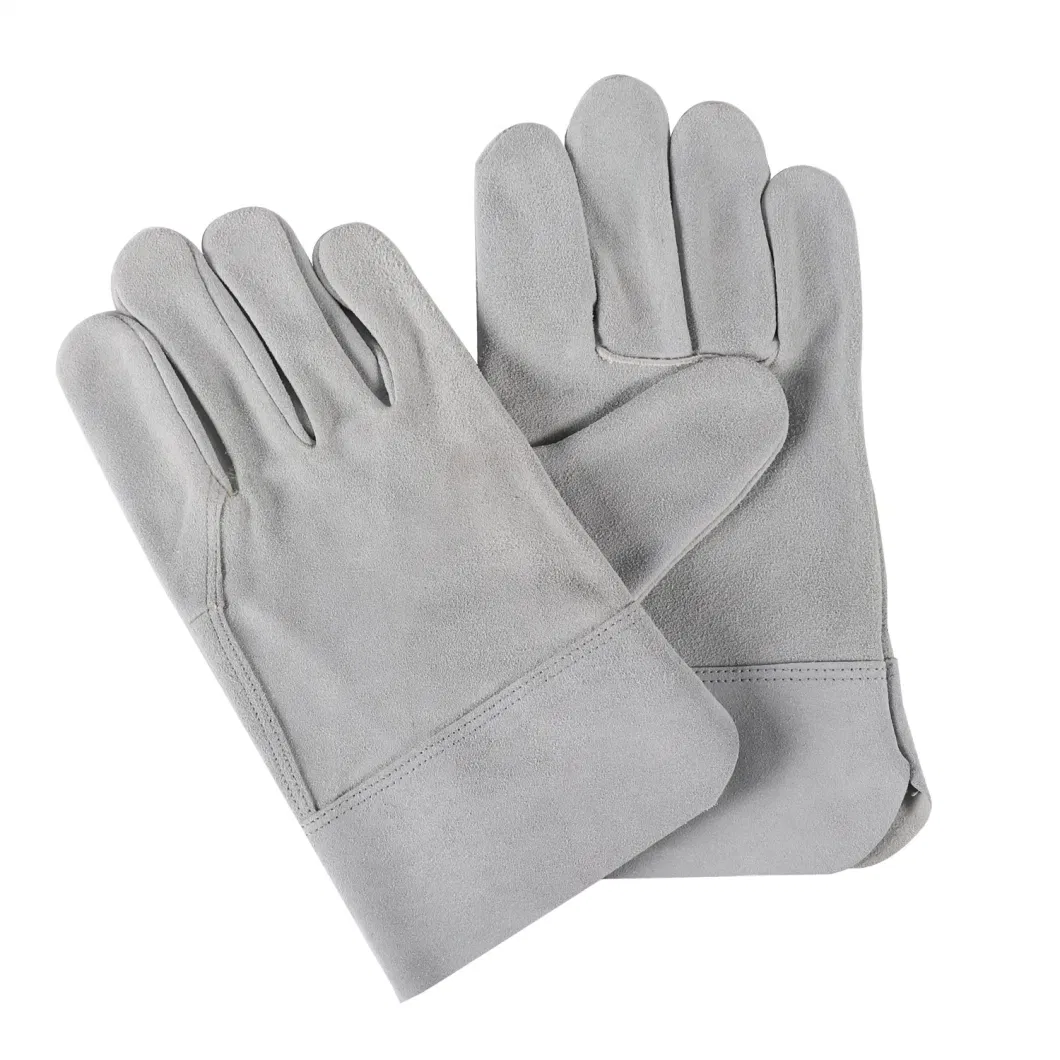 Garden Pruning Leather Safety Work Gloves Mechanic Welding Heat-Resistant