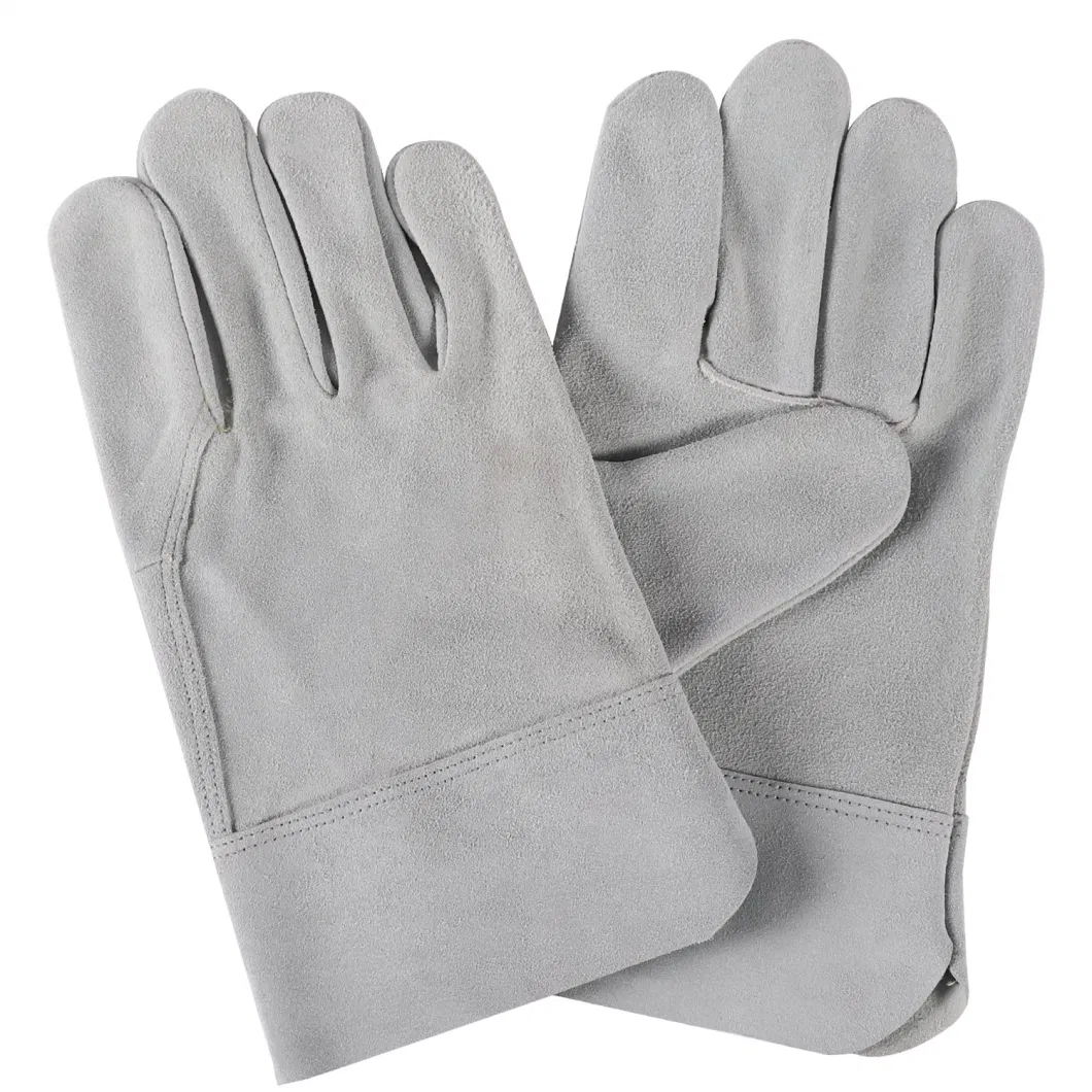 Garden Pruning Leather Safety Work Gloves Mechanic Welding Heat-Resistant