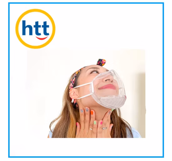 Wholesale Plastic Transparent Protective Reusable Smile Face Mask Safety Clear PC All-Round Face Mask