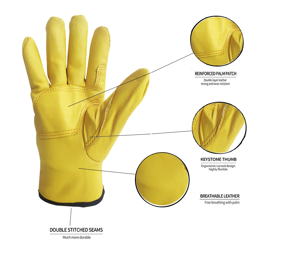Quality Leather Best Fitting Leather Work Gloves for Men