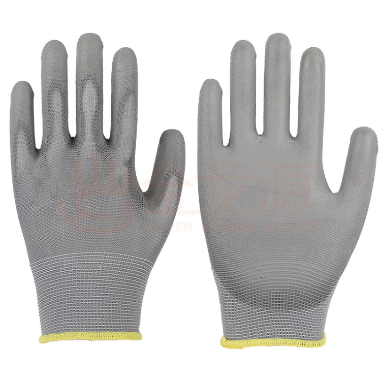 13 Gauge Polyester PU (Polyurethane) Coated Work Industrial Labor Safety Protective Working Gloves