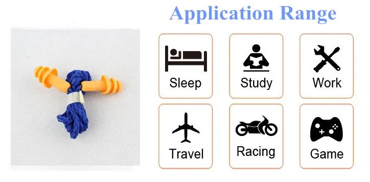 Highest Quality Silicone Swimming Reusable Noise Reduction Soundproof Reusable Earplugs