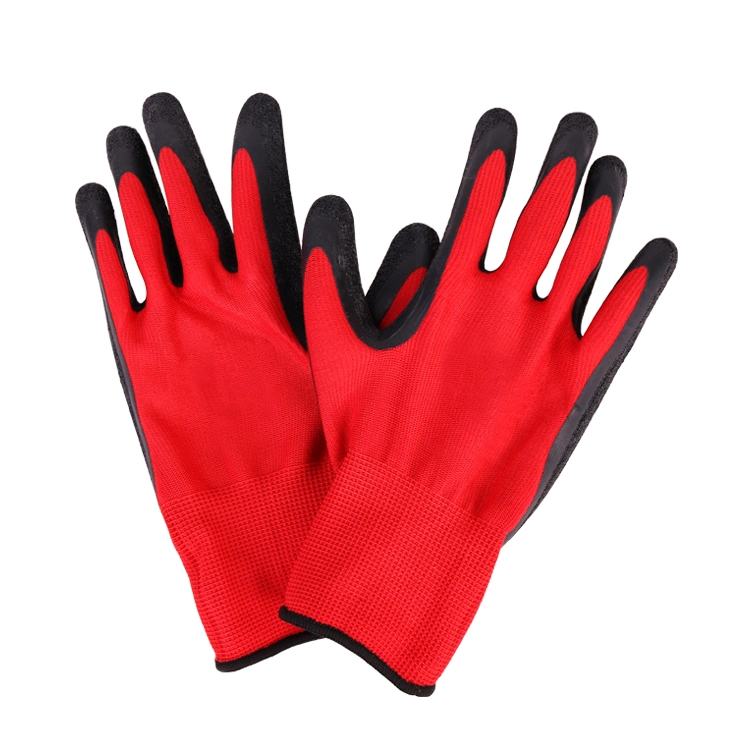 Xingyu Polyester Latex Crinkle Gloves/Garden Gloves/Hand Gloves with Great Grip