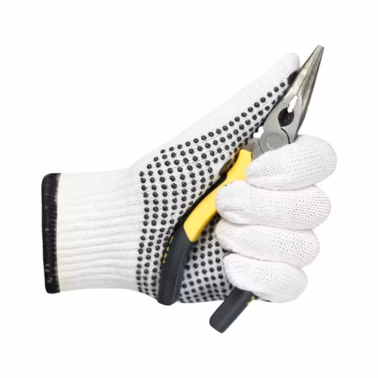 China Wholesale Safety/Work/Labor Glove Industrial/Construction/Working Guante PVC Dotted/Dots Cotton Knitted Gloves